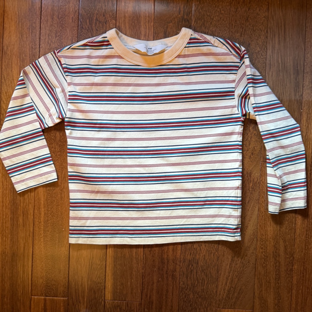 H&M Striped Kids Long Sleeve Shirt Size 5T/6